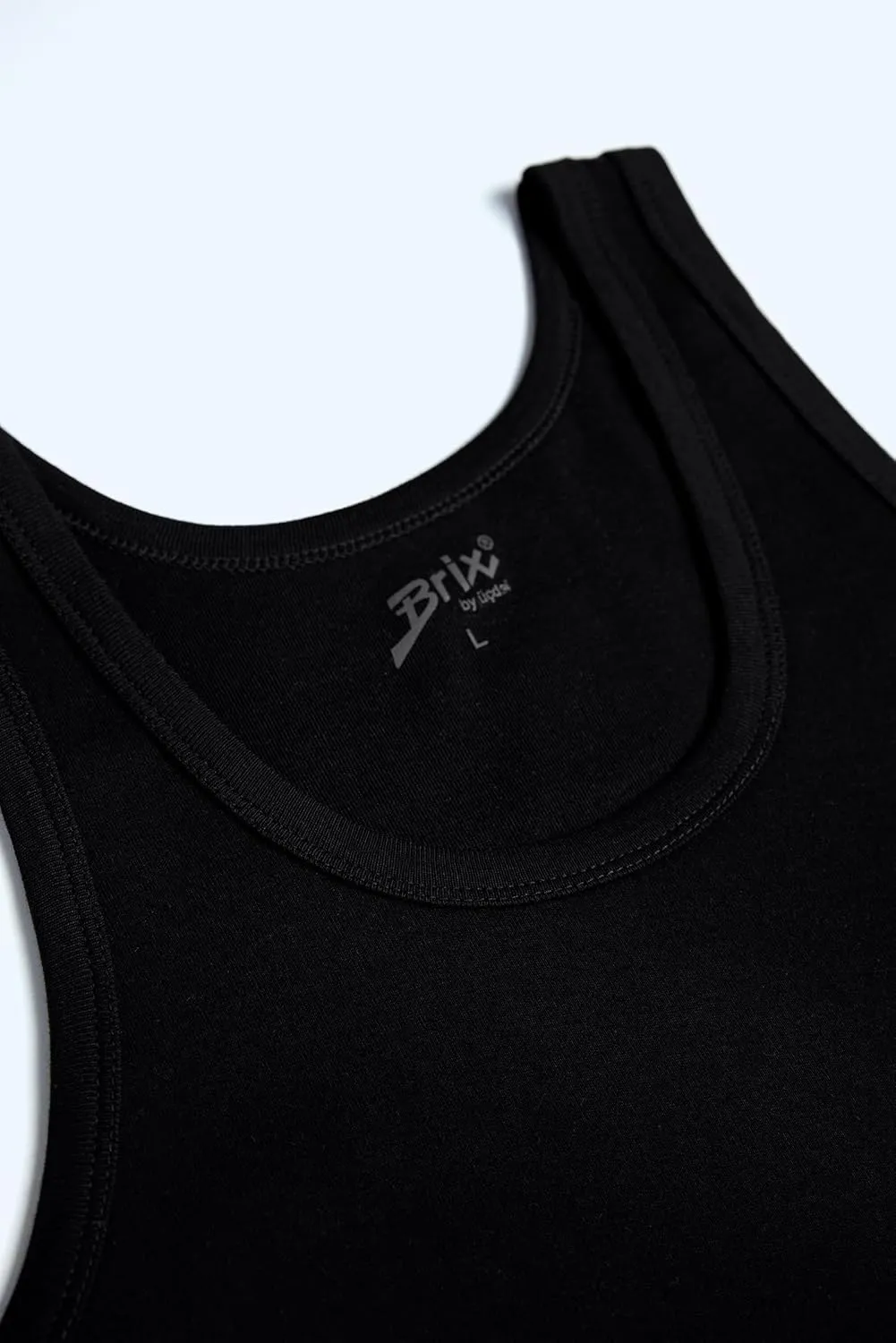 Brix Men's Tank Top Undershirts - 100% Cotton Multipack Tagless Shirts.