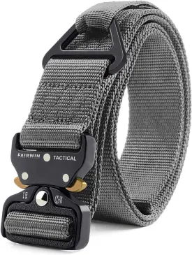 FAIRWIN Men's Tactical Belt, Rigger Belt, Utility Nylon Web Waist Work Belt for Men with V-ring Quick-Release Buckle