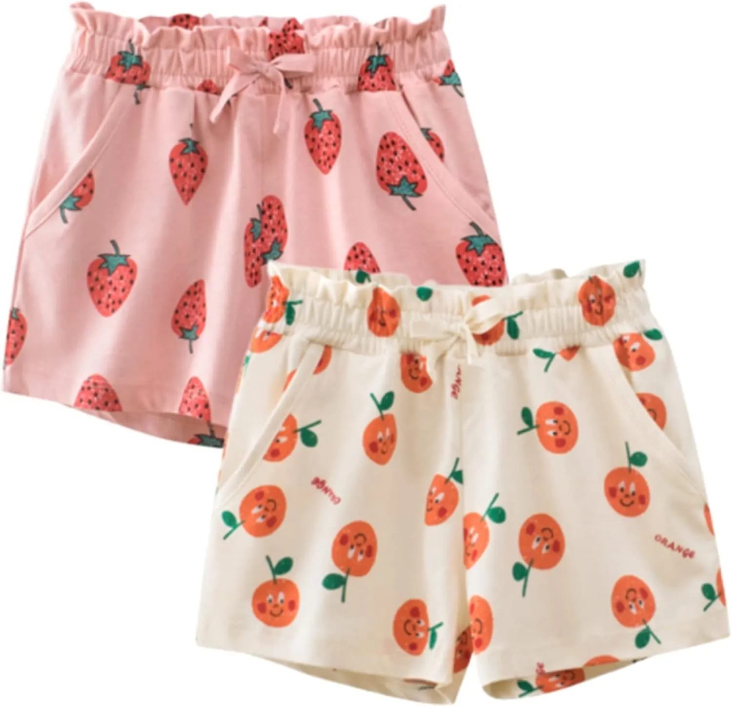HILEELANG Toddler Boys' Shorts 3-Pack Summer Cotton French Terry Solid Adjust Pocket Shorts 12M-7Y