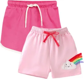 HILEELANG Toddler Boys' Shorts 3-Pack Summer Cotton French Terry Solid Adjust Pocket Shorts 12M-7Y