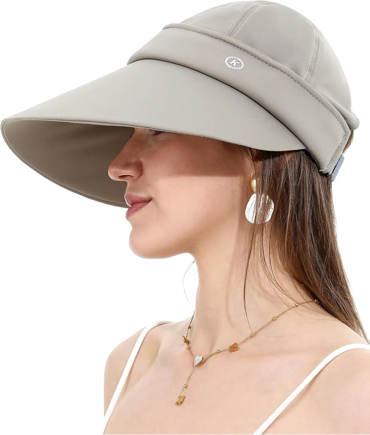 LA CARRIE Women Sun Hats Detachable Wide Brim UV Protection UPF 50  Summer Beach Visor for Outdoor Sports