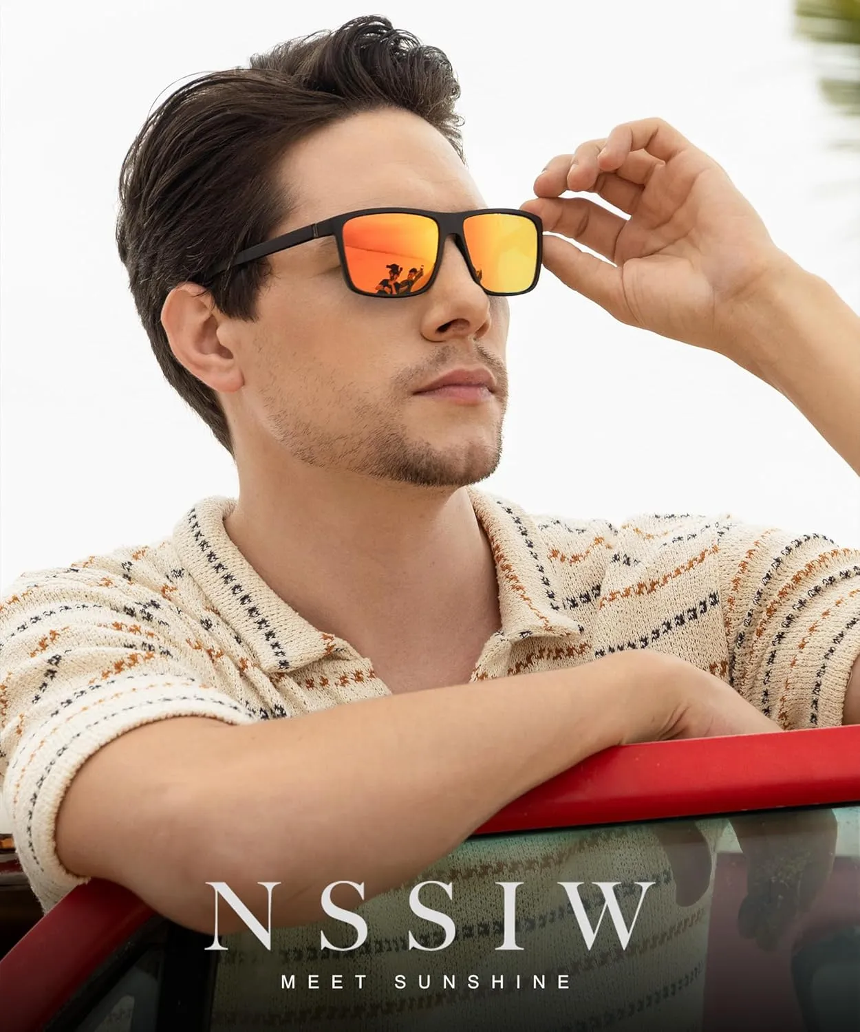 NSSIW Sunglasses Men Polarized Mens-Sunglasses: Classic Sun Glasses with UV400 Protection for Driving Fishing Golf 3 Packs