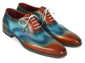 Paul Parkman Men's Wingtip Oxfords Turquoise / Tobacco