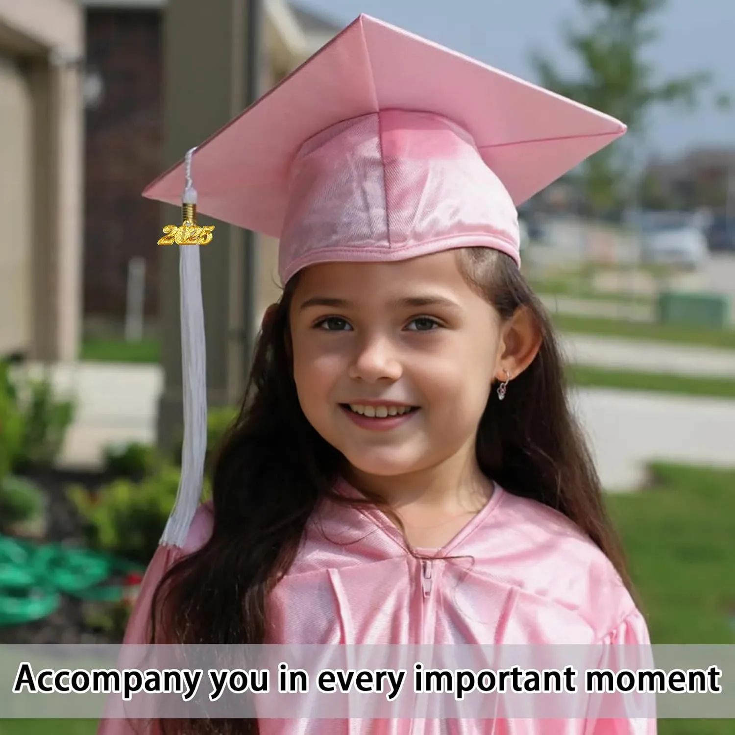 Preschool and Kindergarten Shiny Graduation Cap with 2025 Tassel Charm Rich in Color