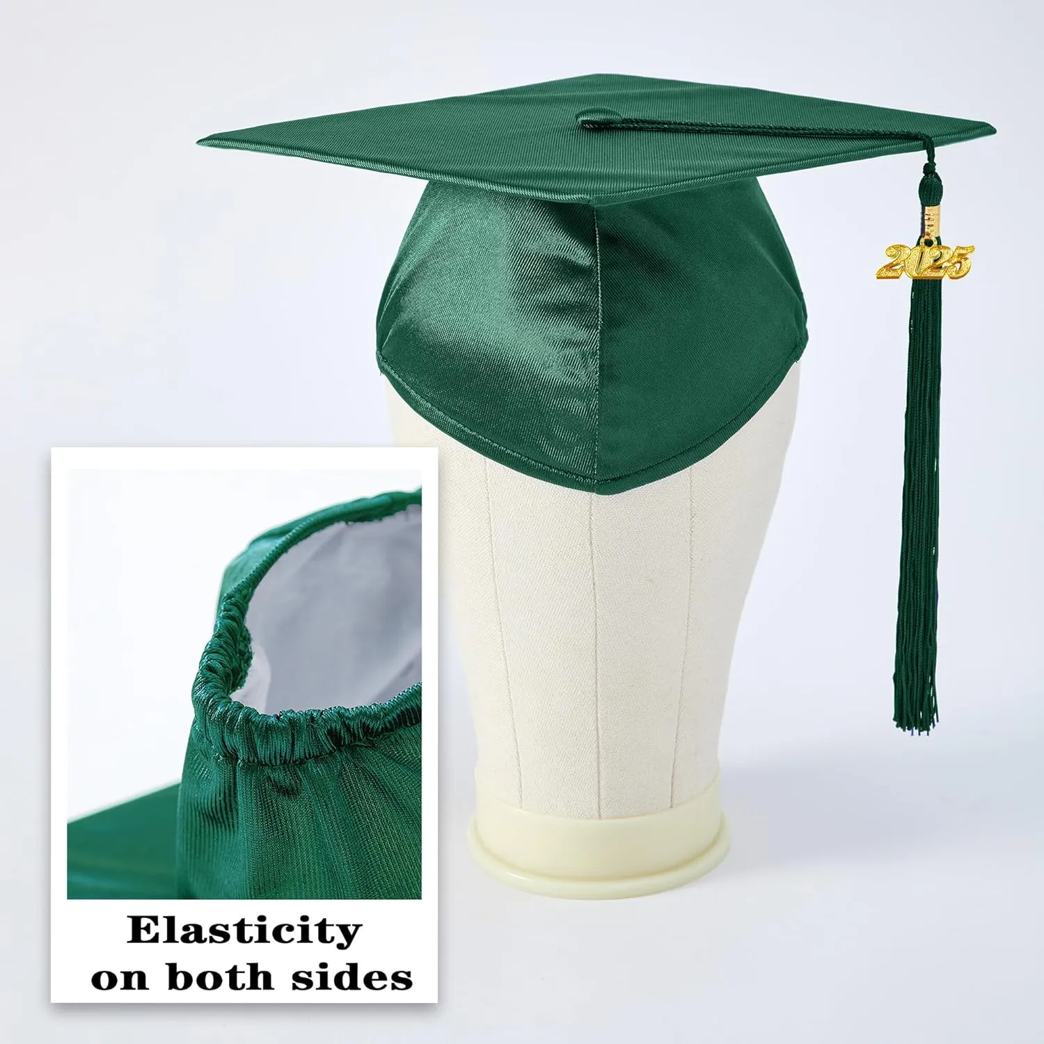 Preschool and Kindergarten Shiny Graduation Cap with 2025 Tassel Charm Rich in Color