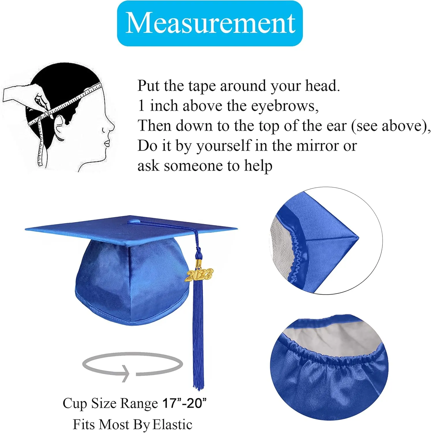Preschool and Kindergarten Shiny Graduation Cap with 2025 Tassel Charm Rich in Color